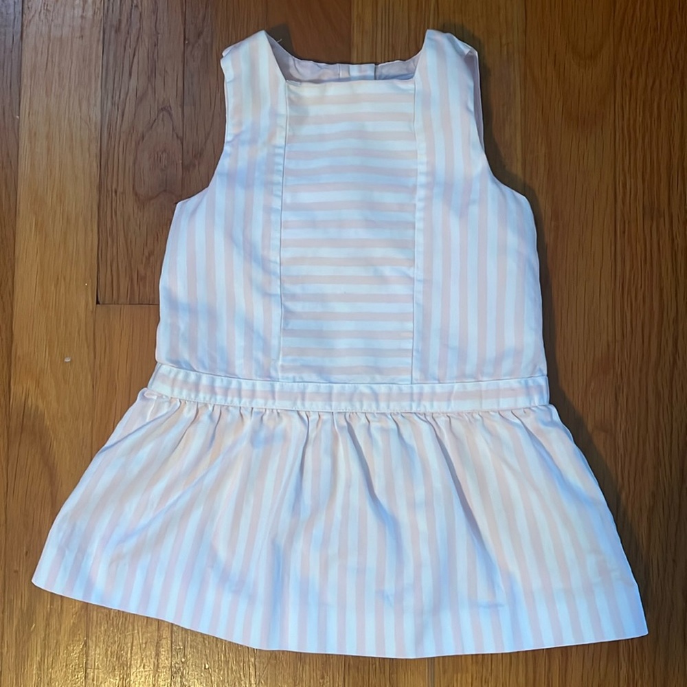 Janie and Jack pink and white dress with bloomers. Size 6-12 months.